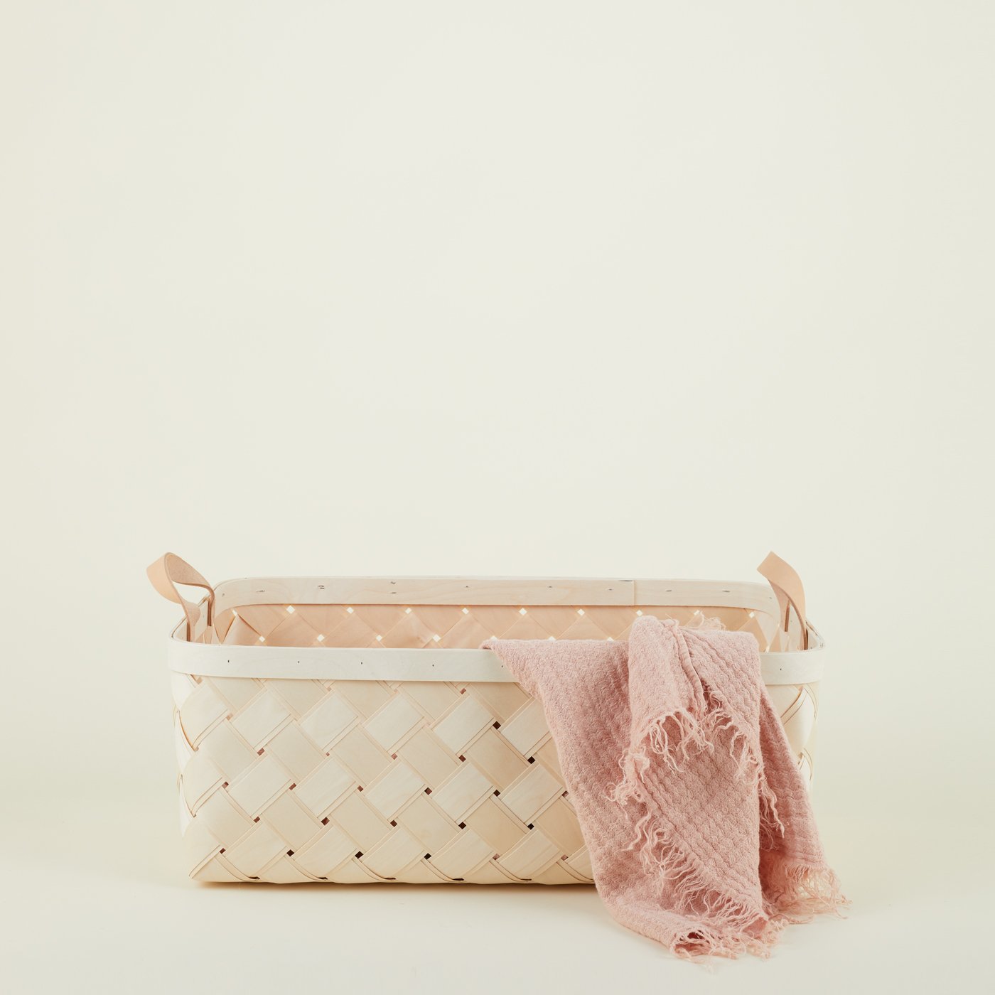Birch + Leather Basket
