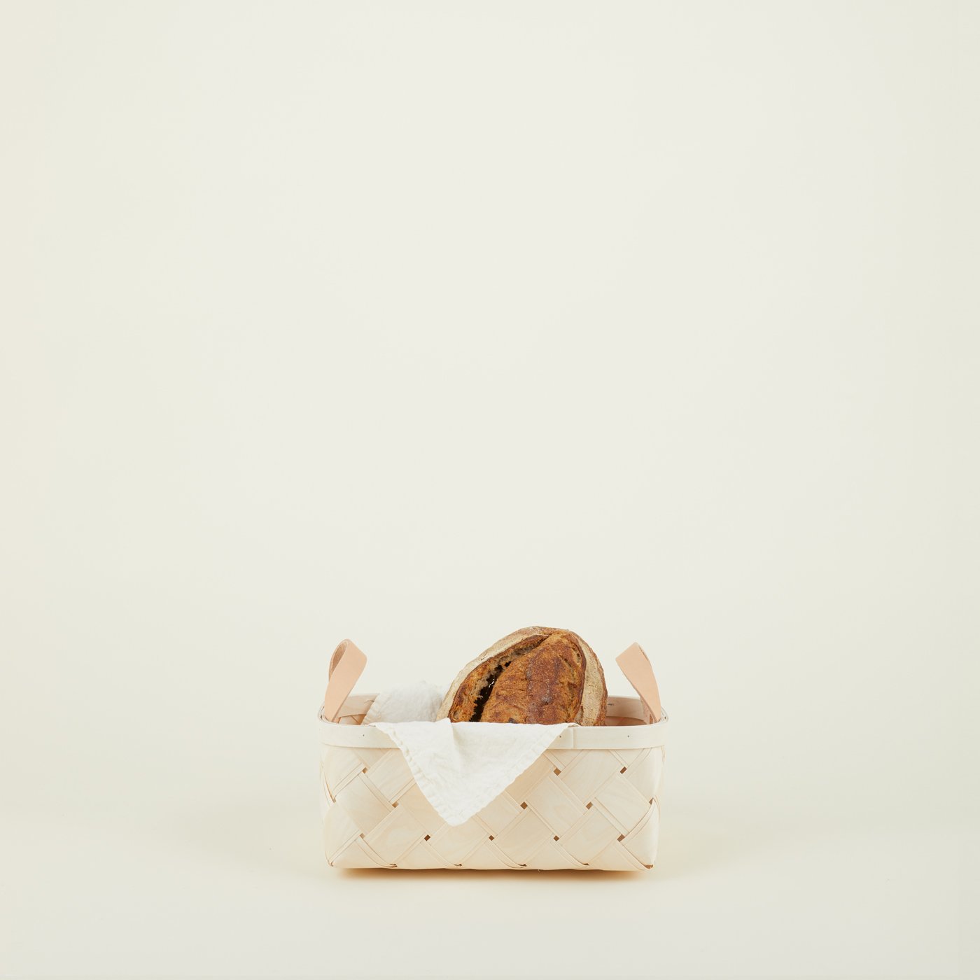 Birch + Leather Basket