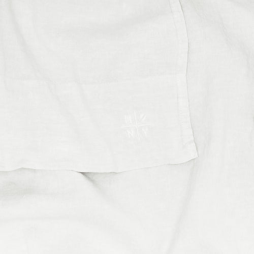 Simple Linen Flat Sheet - White