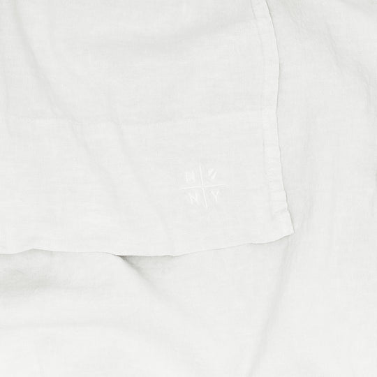 Simple Linen Flat Sheet - White
