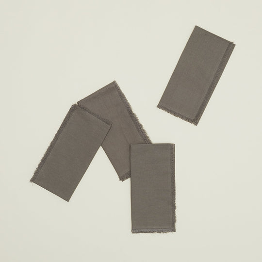 Essential Dinner Napkin, Set of 4 - Dark Grey