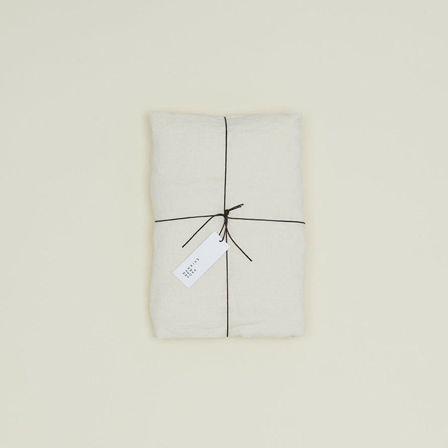 Simple Linen Fitted Sheet - Ivory